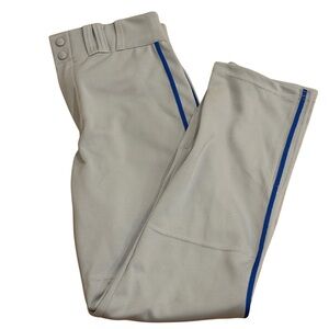 Champro Grey Baseball Pants with Blue Piping | Youth XL